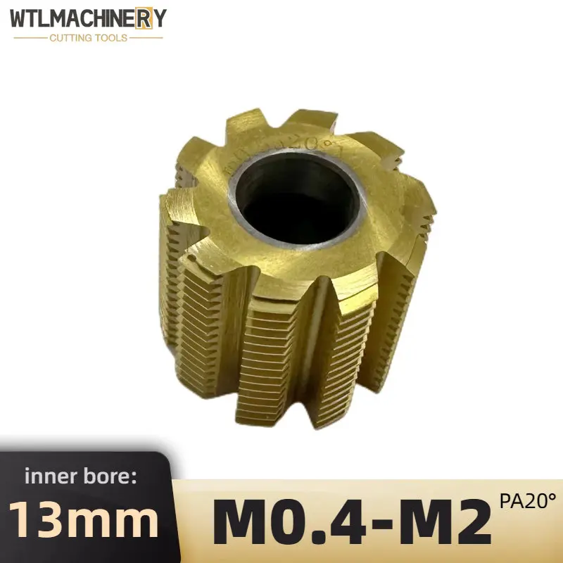 

HSS6542 Малая зубчатая варочная фреза с желтым оловянным покрытием, фрезы PA20 градусов, внутренний диаметр 13 мм