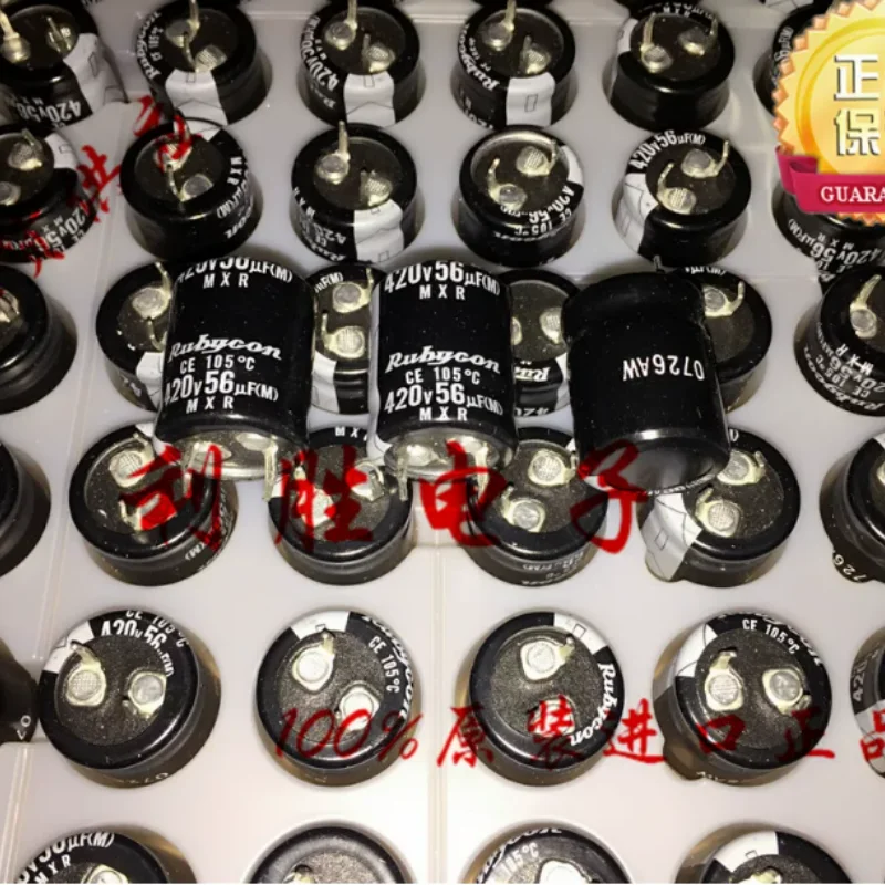 

10PCS-100PCS 56UF 420V Japanese Ruby RUBYCON Electrolytic Capacitor 420V56UF 20 * 25 MXR
