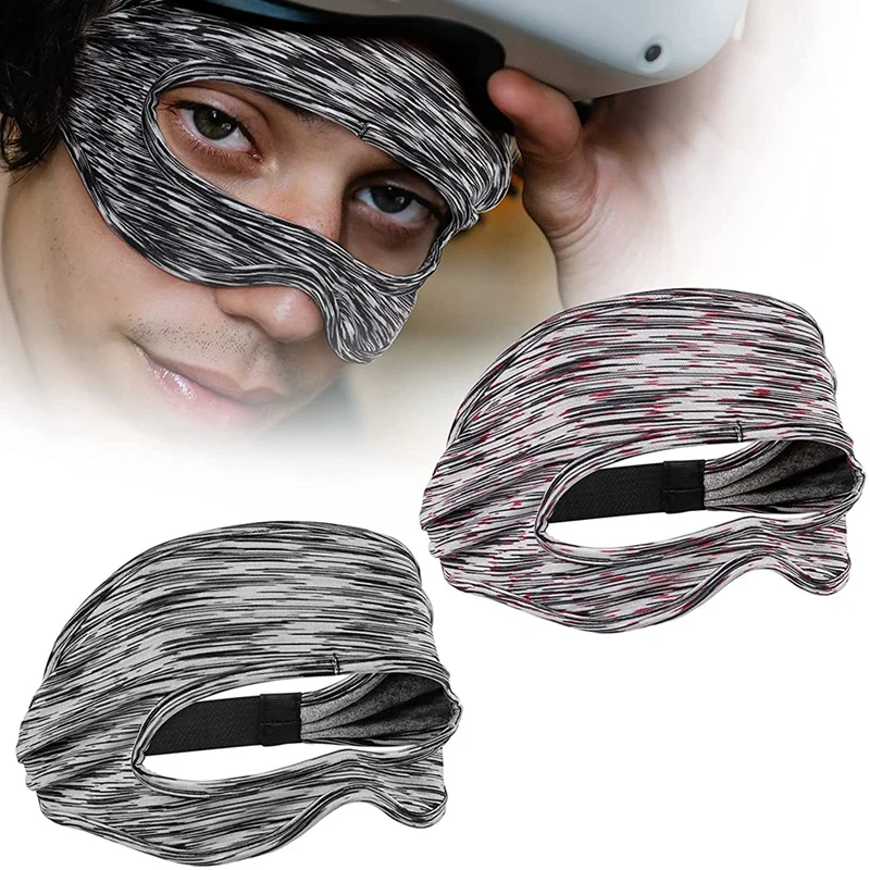 2PCS VR Eye Mask Cover,Adjustable Breathable Elastic Sweat Band Home VR Headsets Padding Universal VR Accessories