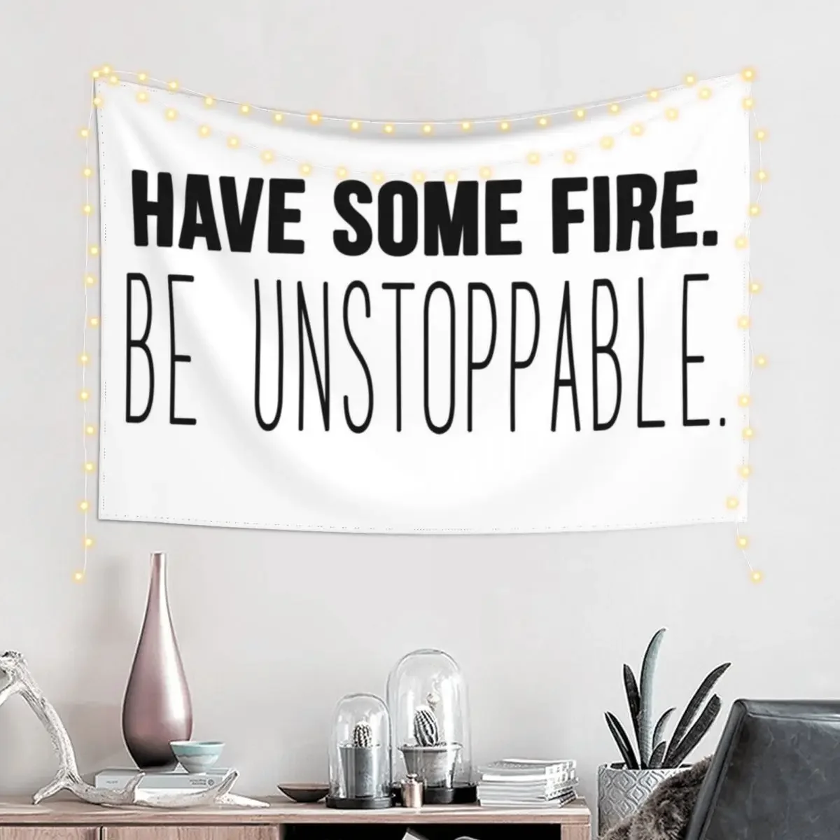 Have some fire. Be unstoppable. - Cristina Yang Tapestry Decoration Wall Aesthetic Room Decor Korean Tapestry