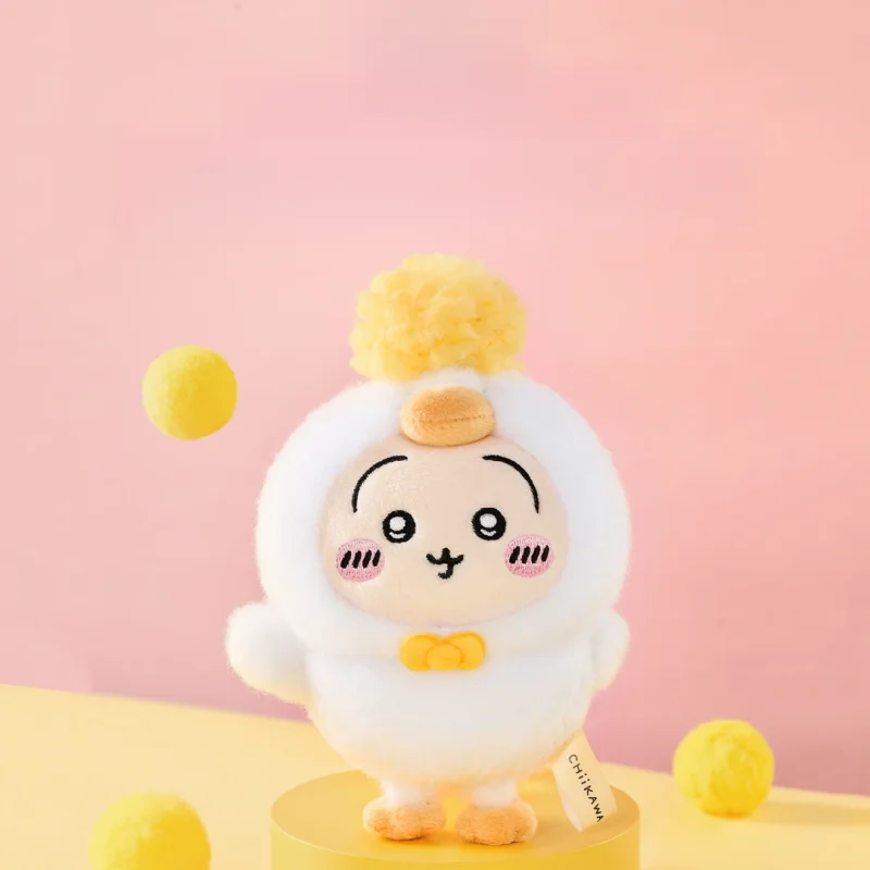 Kawaii Duck Chiikawa Plush Doll Keychain Anime Cartoon Momonga Usagi Hachiware Kids Toys Soft Stuffed Bag Pendant Gift