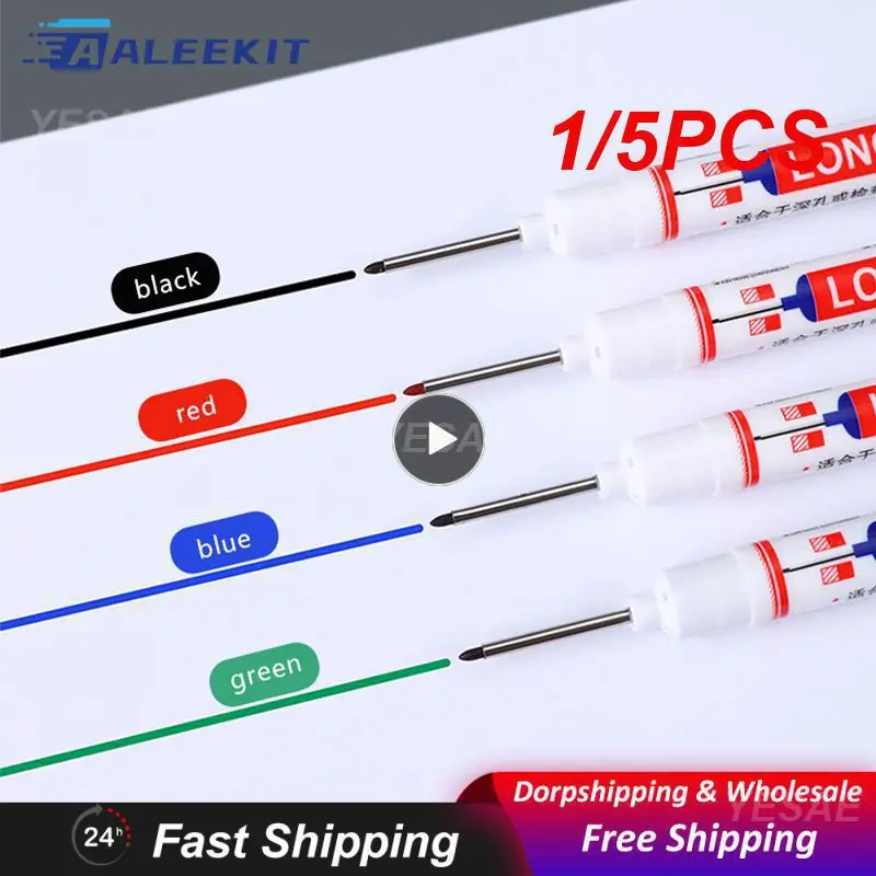 

1/5 шт. маркерная ручка, многофункциональные водонепроницаемые школьные принадлежности без силикона, гелевая ручка, быстросохнущие канцелярские принадлежности, длинный маркер