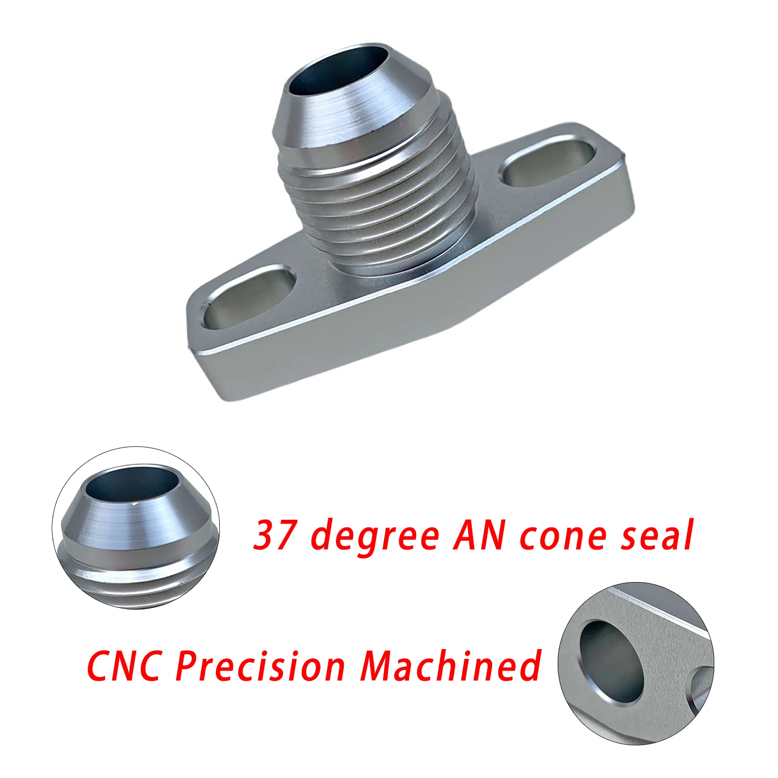 AN3-AN16 Car Modification Turbine Oil Pipe Inlet and Return Oil Base Aluminum Alloy Flange lightweight Modification Accessories
