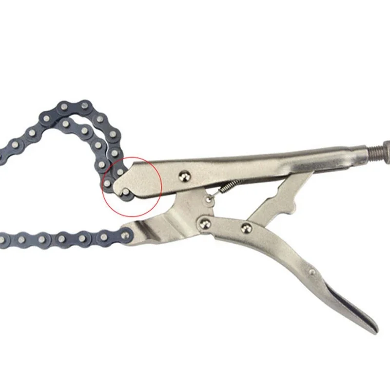 10 inch Chain Vise Clamp Plier Locking Grip Wrench Oil Filter Pipe 16.5 inch Chain Length