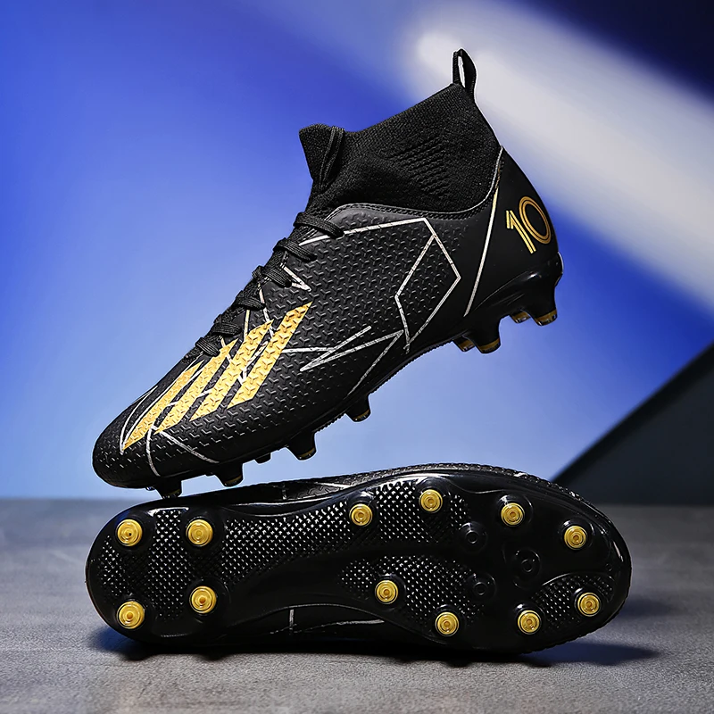 

Men Professional Original Football Boots Resistant Casual Long Spikes Male New Soccer Shoes High Quality Training Football Shoes