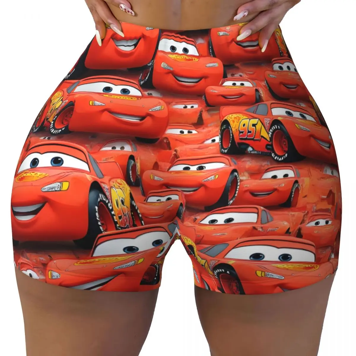 

Изготовленные на заказ велосипедные шорты для бега Lightning McQueen 95, шорты для горячих тренировок, йоги