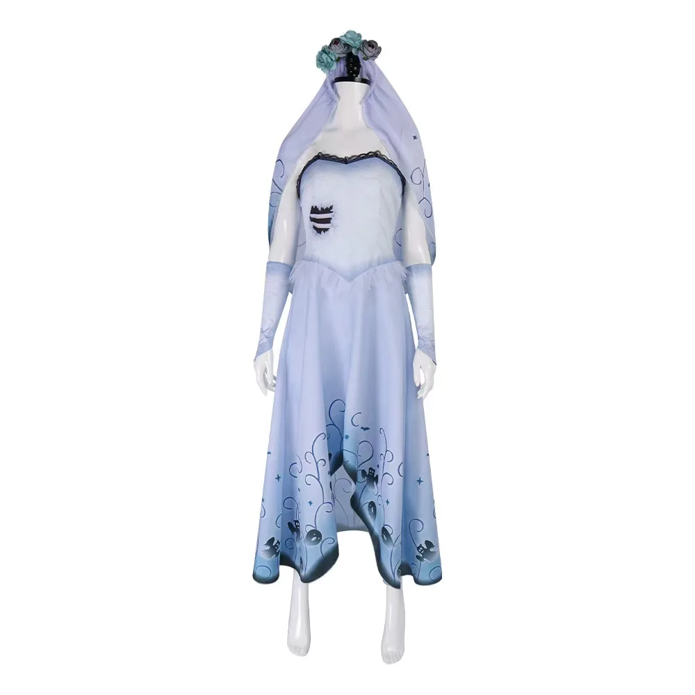 Vestido de princesa Emily Disfra mujer adulta fiesta cadáver Bridez Halloween juego de rol Anime cadáver novia Cosplay disfraces de animación