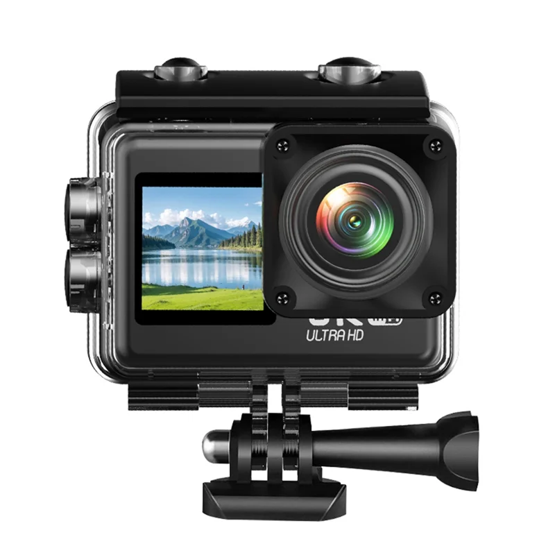 

B04C-V6R 6K Ultra HD Action Camera Dual Screen 30Fps WIFI 30M Waterproof EIS Anti-Shake Sports Cam For Loop Recording