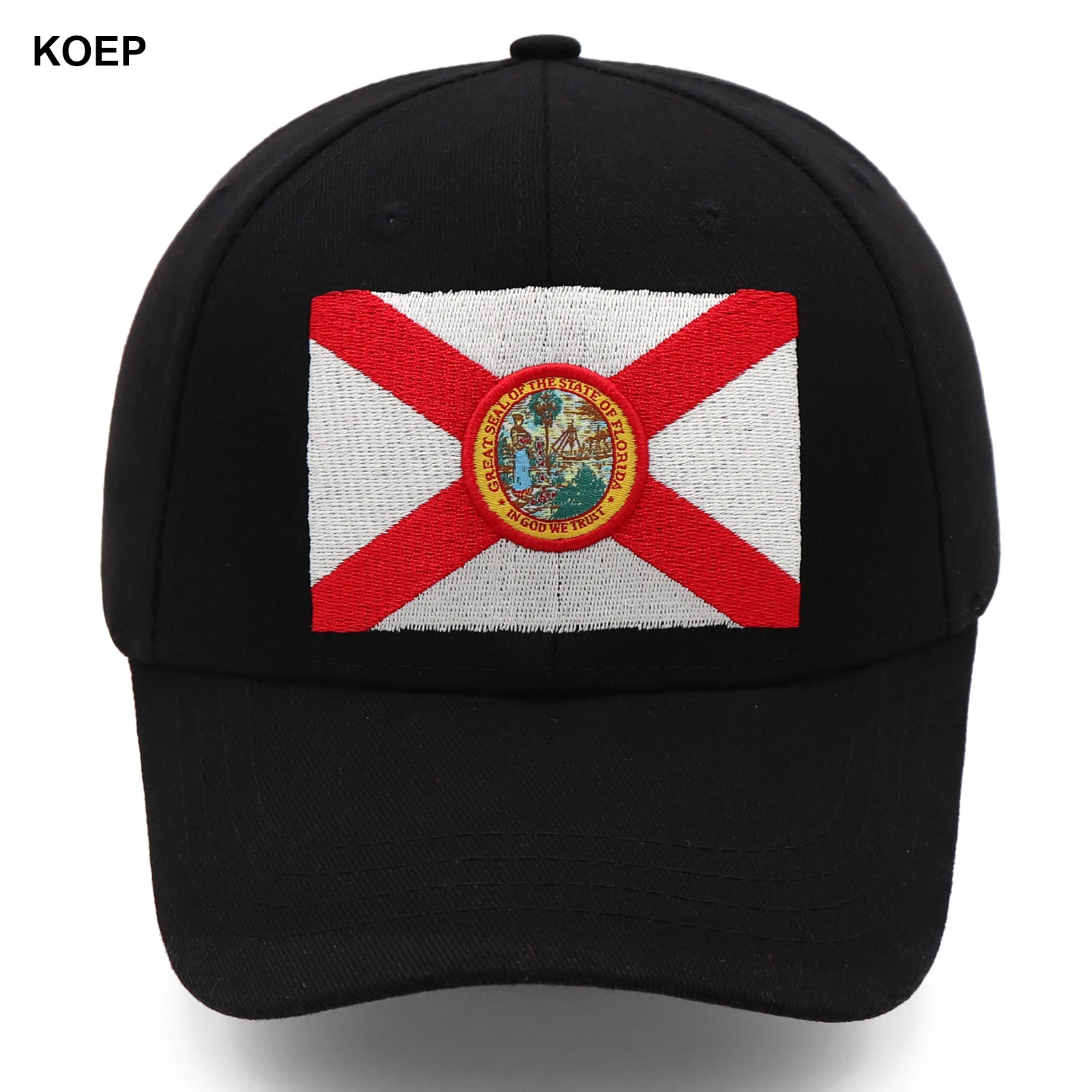 KOEP Texas Florida California State Flag Baseball Caps Fishing Hiking Cap Embroidery Outdoor Sports Snapback Hats