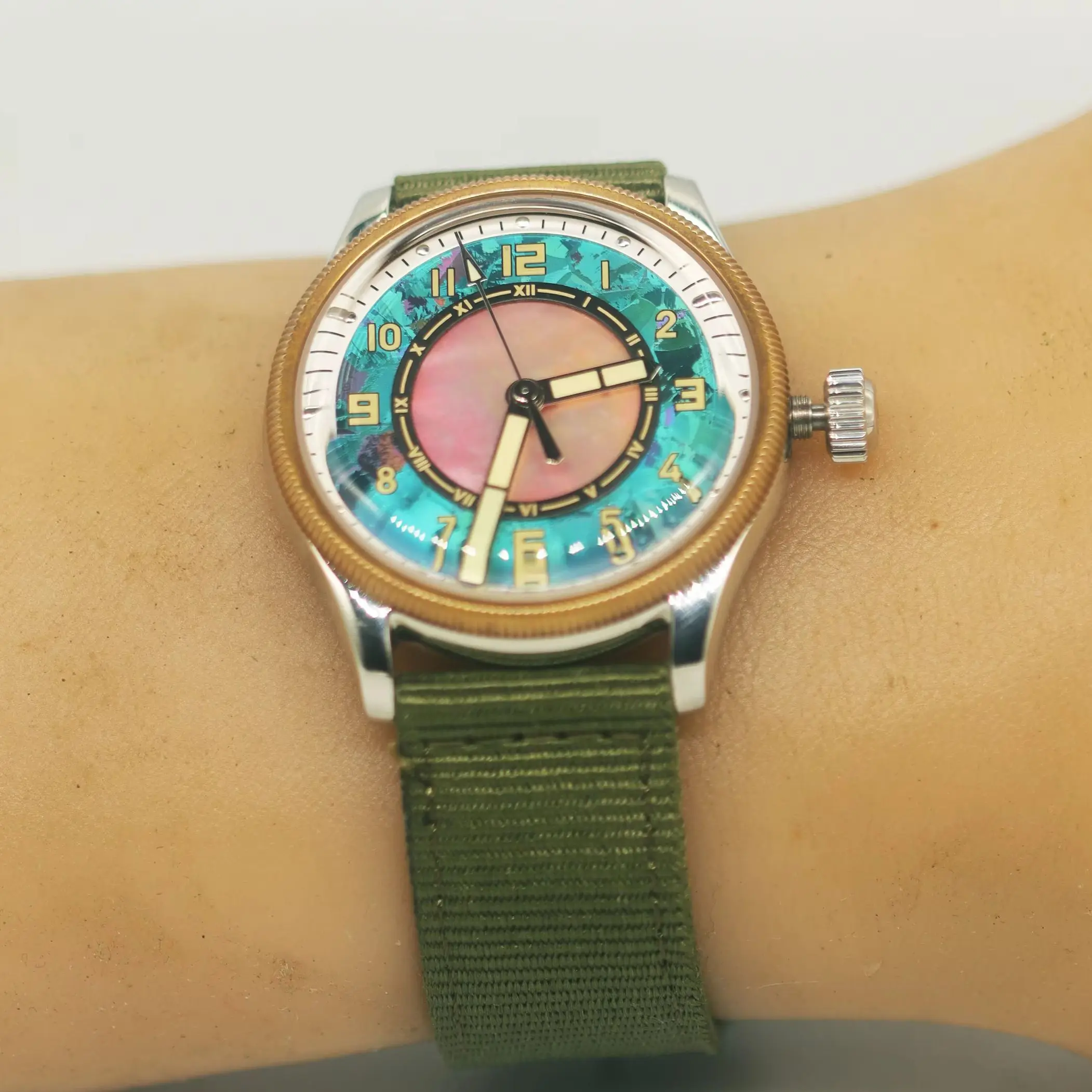 SIDAXIN Men Automatic Watch 39mm Mechanical Wristwatch Diver 20ATM Waterproof Luminous PT5000 Sapphire Mirror Bronze Bezel