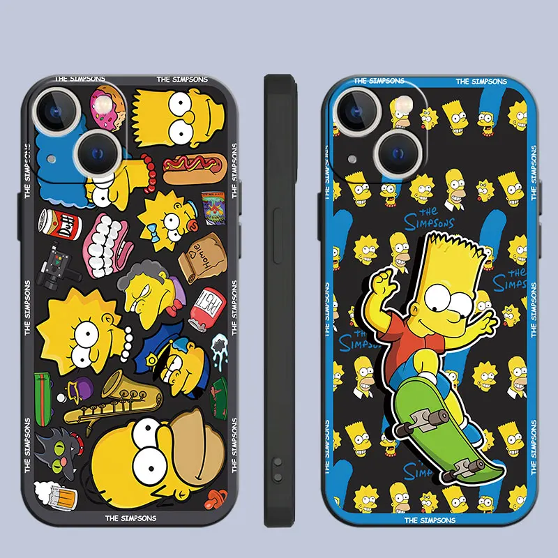 phone cases for iphone 11 14 case 7 8 15 Plus XS Max SE 12ProMax 6S 11Pro 13 mini Black funda coque Homer Simpsons Happy Family