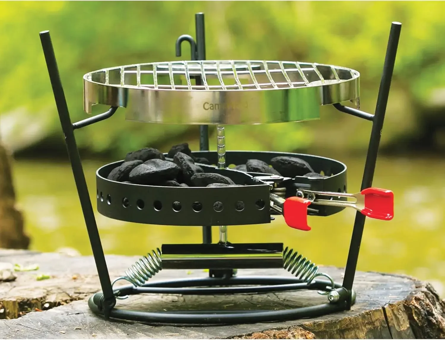 Outdoor Cooking Set-Dutch Oven Tools Set-Charcoal Holder & Cast Iron Grill Accessories-Camping Grill Set (4 Piece Set)