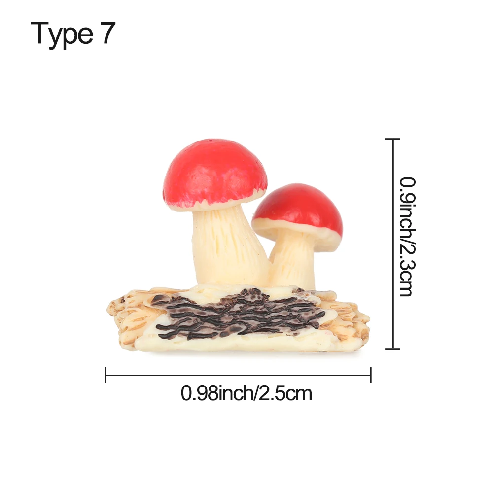 Gift Bonsai Ornament Mini Accessories Mushroom Figurines Gnome Terrarium Miniature Mushroom House Micro Landscape