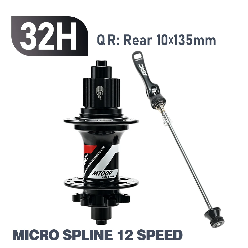 ARC MT009 Rear Hub 4in1 BOOST 10x135 12x142 12x148 MTB XC Gravel E Bike Bicycle Hub 28H 32H HG XD MS-Micro Spline 12V 6 Pawl image 3