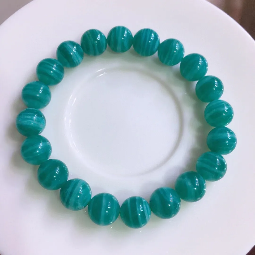 8mm Natural Green Amazonite Bracelet Jewelry For Women Men Gift Crystal Rare Gemstone Round Beads Energy Stone Strands AAAAA