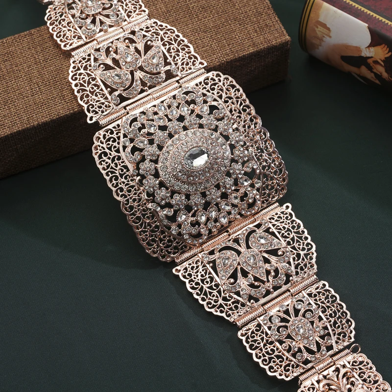 Ceinture en métal de mariage marocain pour femmes, bijoux de corps pour patients arabes, cadeau pour dames françaises, taille de robe, livraison gratuite, tout neuf