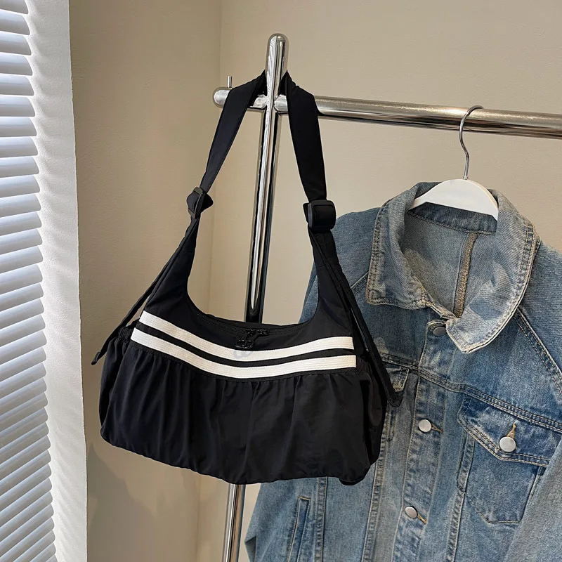 

2025 Women's Color Block Striped Handbag Convertible Top Handle Crossbody Shoulder Bag Vegan Leather Day Night Tote