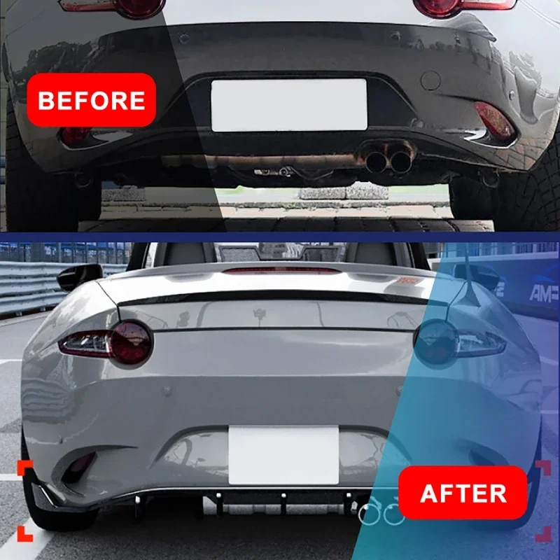 Rear Bumper Diffuser Lip Boot Spoiler Tail Splitter Bracket For Mazda MX-5 MX5 Miata ND 2016-2025
