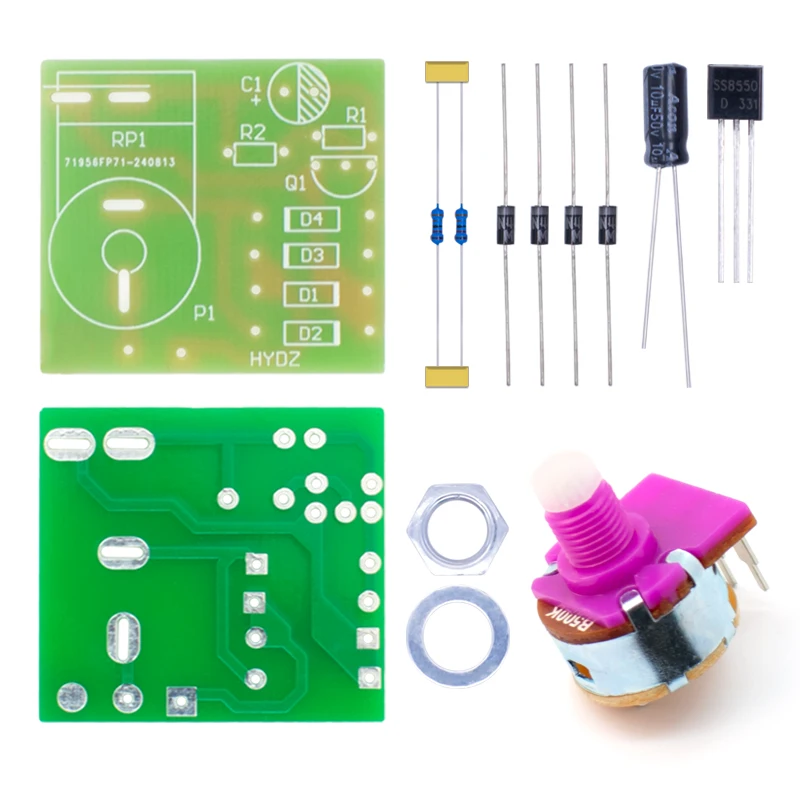 BT33 Transistor Dimmable Desk Lamp DIY Kit, Circuit Board Set for Electronic Soldering Training & Production