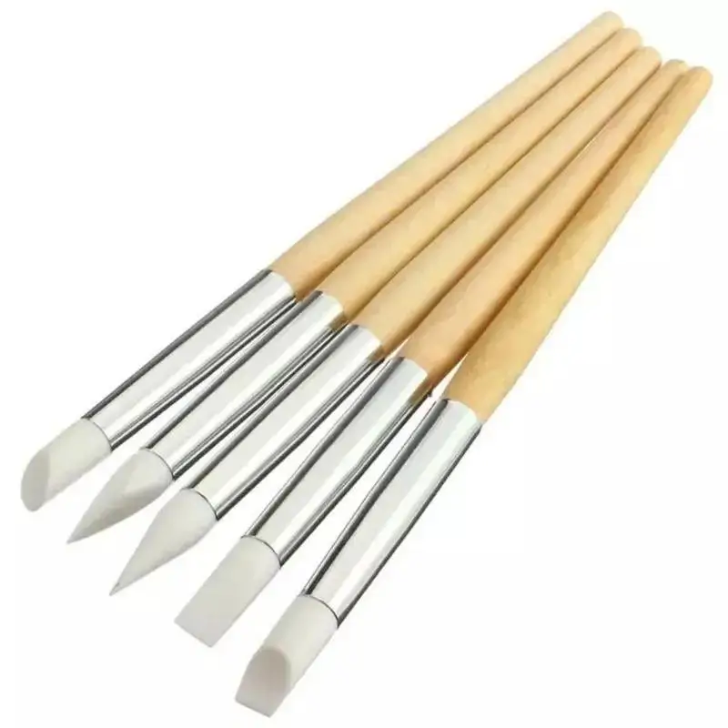 2 Sets High Quality Watch Dial Cleaning Pen Nail Art Silicone Carving Emboss Manicure Brushes Dust Cleaner Repair Tools