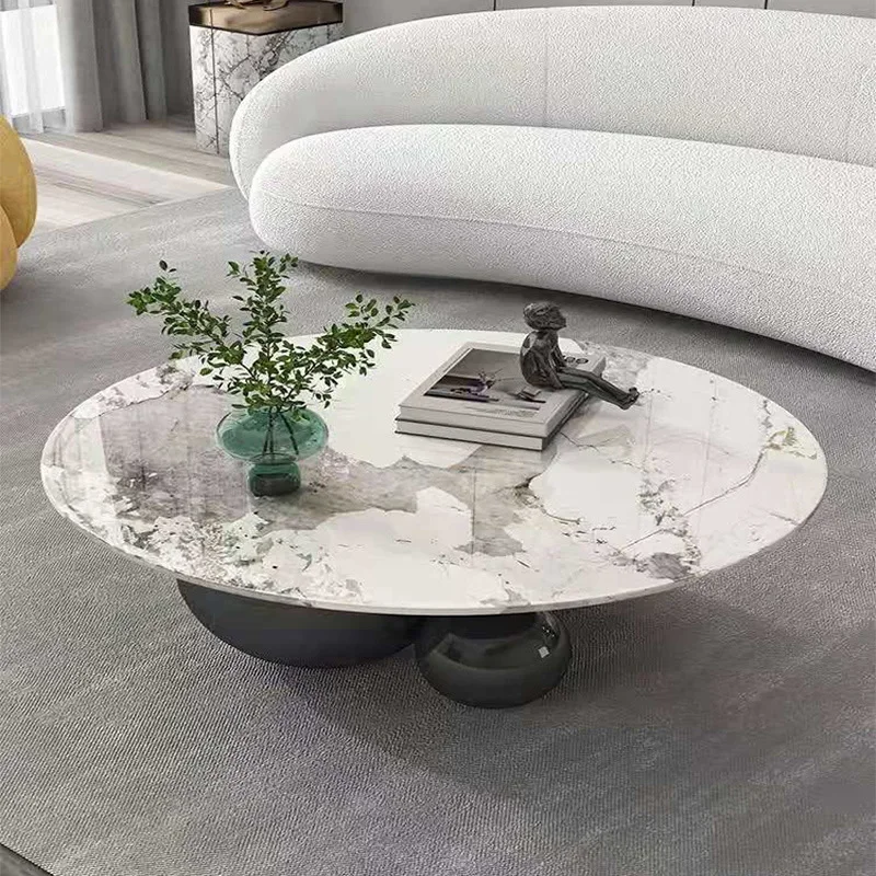 

Круглый журнальный столик и каменная тарелка, итальянская простота, онлайн-креативный дизайн знаменитостей, художественный индивидуальный светильник из нержавеющей стали