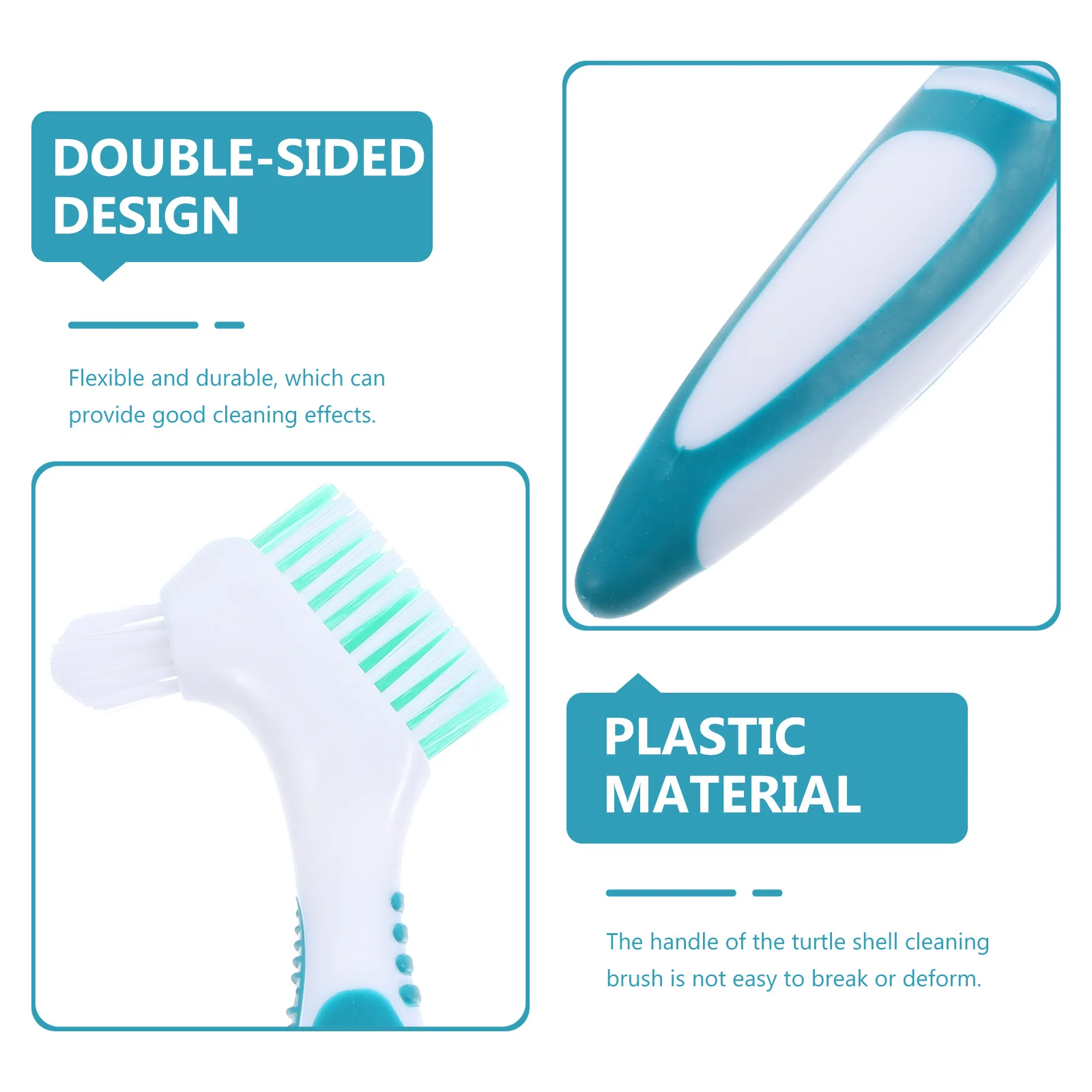 

Turtle Shell Mud Dirt Remover Brush Double-Sided Design Head Multi-Functional Portable Cleaning Tool