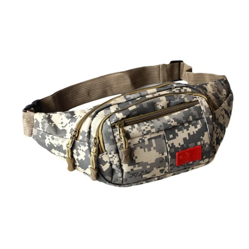 Bolso cruzado de un hombro para hombre, riñonera de camuflaje de gran capacidad, multifunción para teléfono