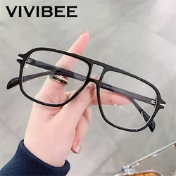 VIVIBEE Vintage Blue Light Blocking Glasses Black Transparent Lenses Women 2026 Men's Computer Bluelight Filter Eyeglasses
