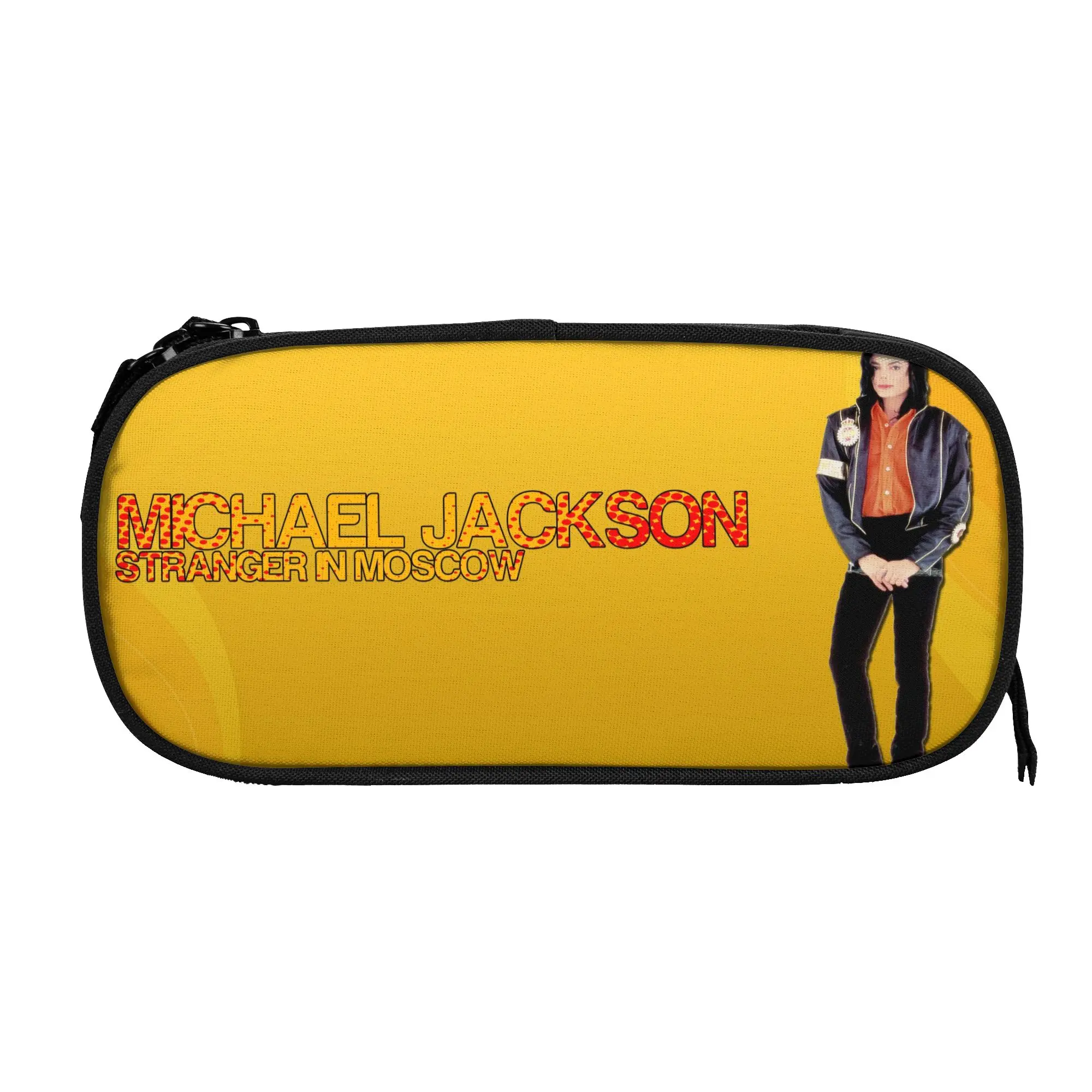 Cute Michael Jackson Pencil Cases MJJ Music Singer Pencil Box Pen Box for Girl Boy Large Storage Bags Office Gifts Stationery