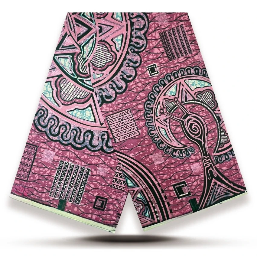 

2025 Новое поступление, африканская ткань Grand Super Wax, 100% хлопок, высококачественная ткань Анкара с восковым принтом для шитья, женская ткань, 6 ярдов