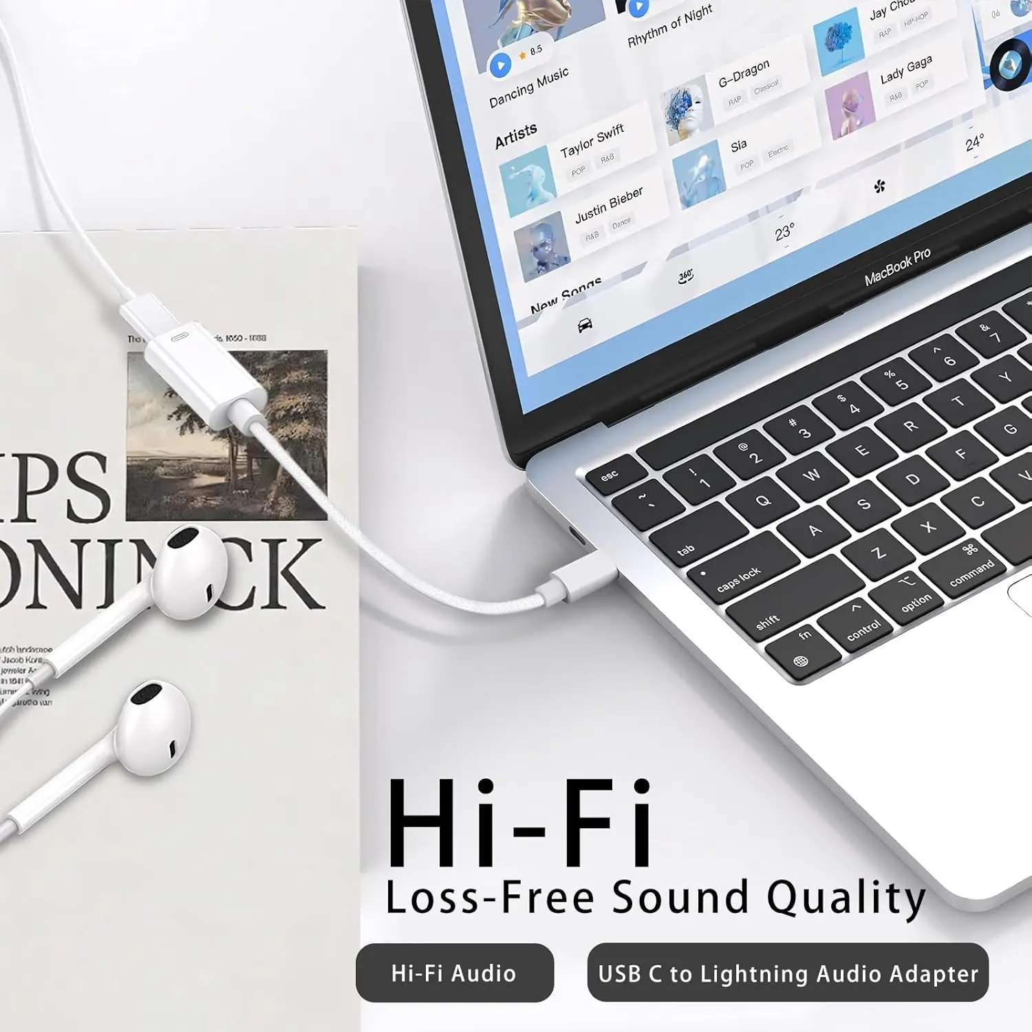 محول سماعة رأس USB C إلى Lightning، محول Lightning من النوع C ذكر إلى أنثى، يدعم الشحن/البيانات، لجهاز iPhone/iPad/MacBook #2