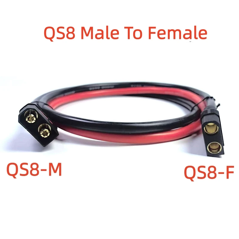 1PCS QS8-S Plug Extension Cable Power Supply Cable Anti-ignition Male Bus High-power Battery Cable
