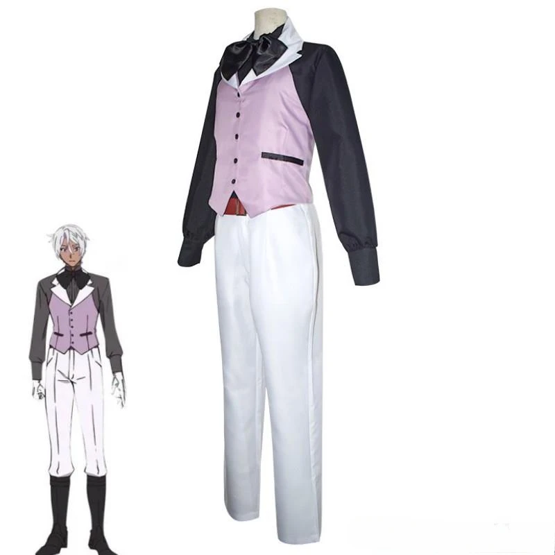 

Anime Noé Noe Archiviste The Case Study Of Vanitas No Karte Cosplay Costume Wig Purple White Uniform Halloween Role Play Suit