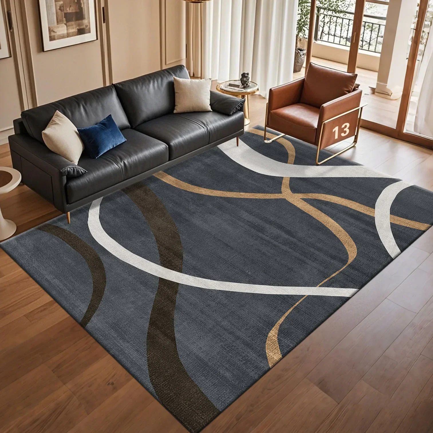 HD-Modern Light Luxury Abstract Carpet for Living Room Coffee Tables Sofa Rugs Bedroom Soft Floor Mat
