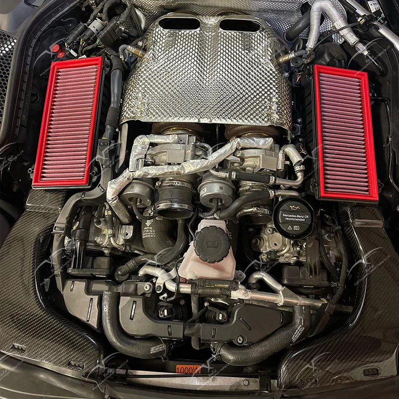Suitable for  C63 W205 Automotive Parts Carbon Fiber Cold Intake System Kit Cold Intake Filtration System - Image 6