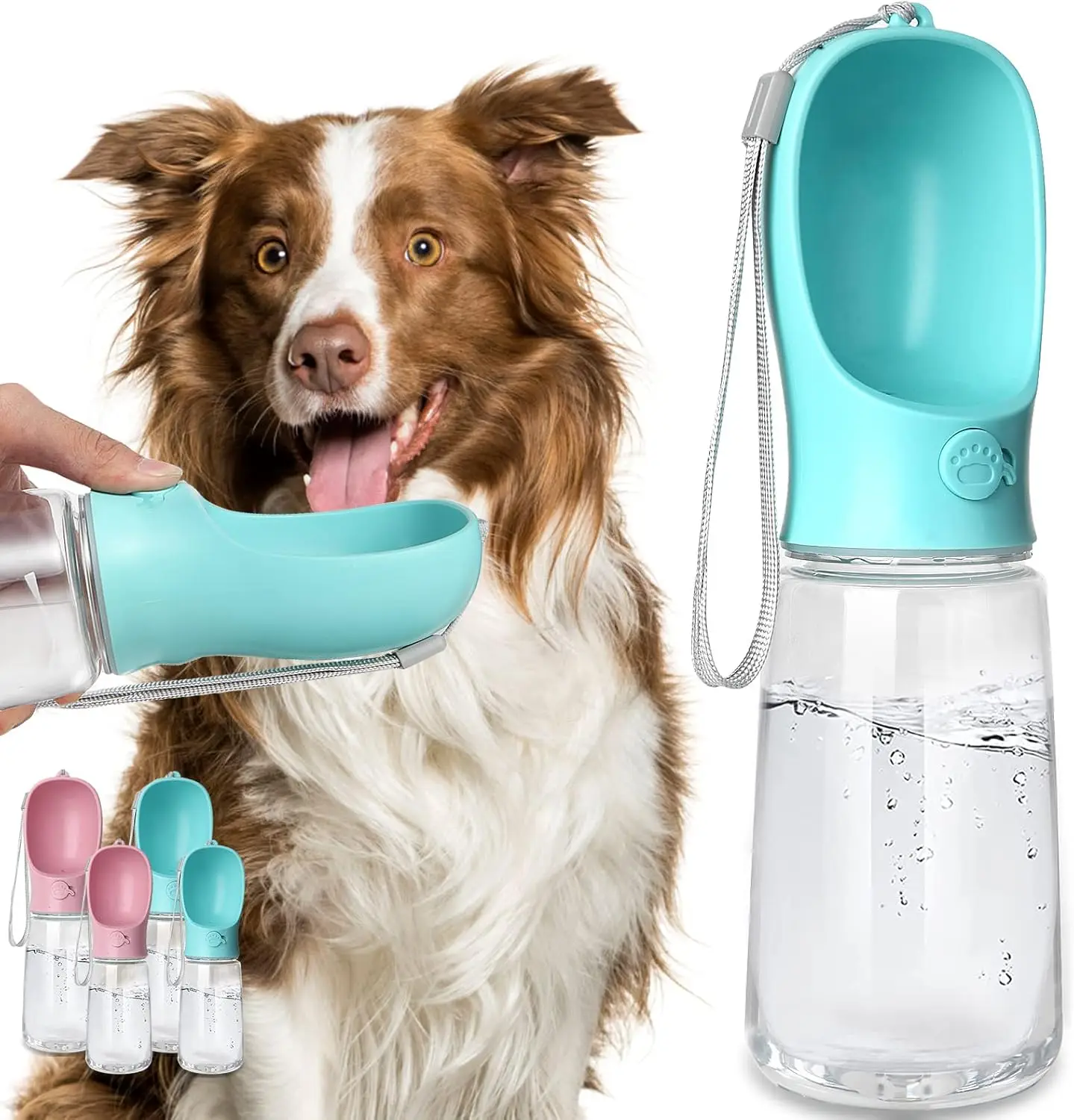 

Kalimdor Dog Water Bottle Leak Proof Portable Puppy Drinking Feeder Pets Outdoor Walking Hiking Travel Food Grade Plastic Cat