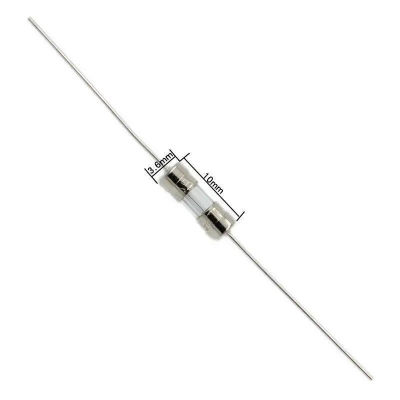 20Pcs 3.6*10mm Straight pin Fast blow Glass fuse 3.6x10mm 250V 0.1A 0.5A 1A 2A 3A 3.15A 4A 5A 6A 8A 10A 12A 15A