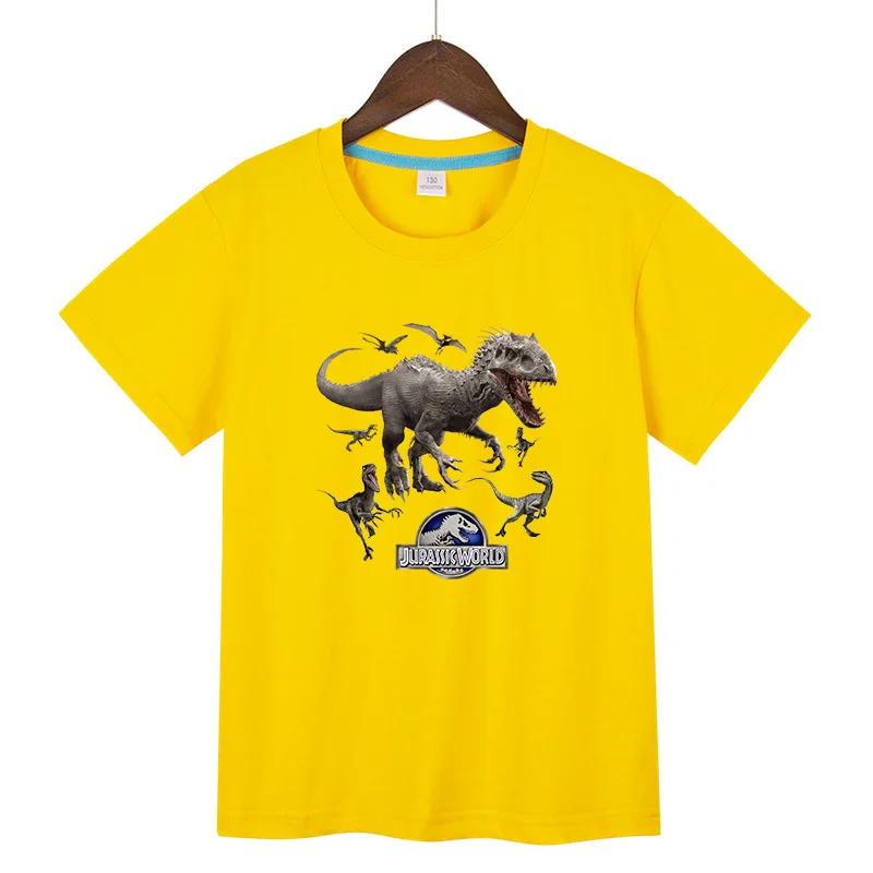 Jurassic World Indominus Rex Raptor Children T-Shirt Summer Cotton Baby Clothing Tops Casual boy girl Short Sleeve T-shirt