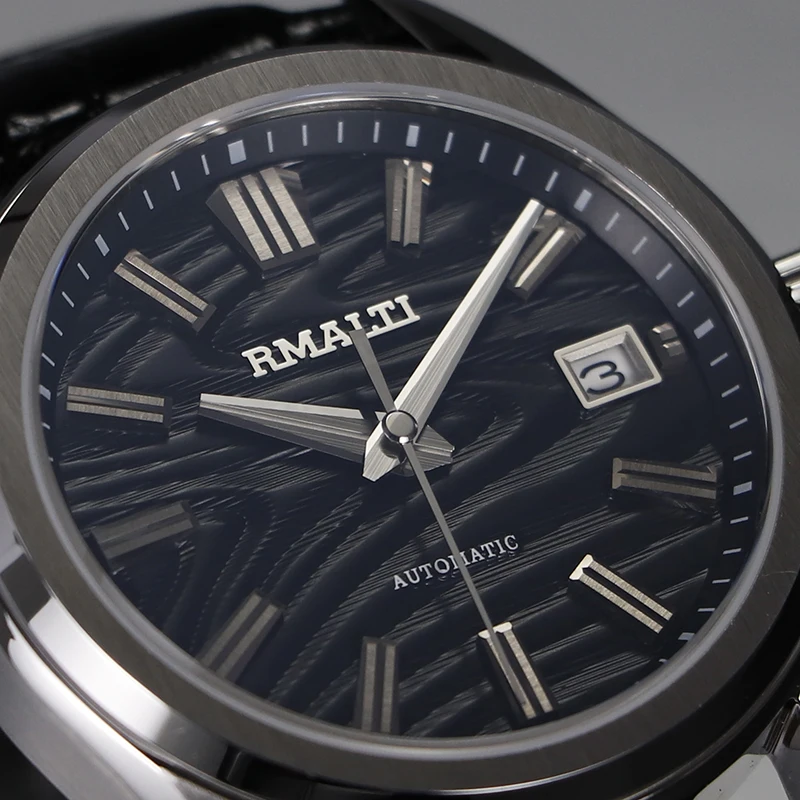 RMALTI 40MM Men\'s New White Birch Style Quality Linen Automatic Mechanical Luxury Classic Business Sapphire 10Bar NH35 Sale