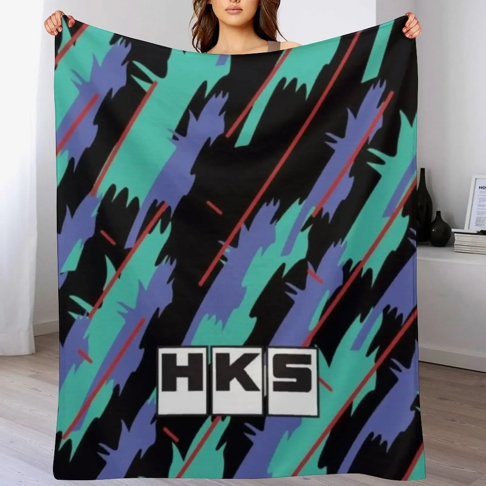 HKS Throw Blanket Modern Design Soft Blanket for Home Decor