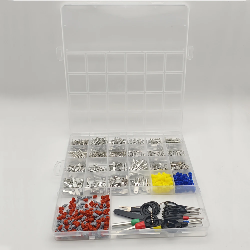 25 Arten Kfz-Kabelanschluss-Steckverbinder-Set – 660 Stück Automotive-Elektro-Crimpverbinder, Stifte für nicht-isolierte Steckverbinder – Detail 2