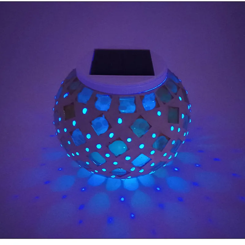 تغيير لون تعمل بالطاقة الشمسية كرة زجاجية مصابيح حديقة أضواء الطاولة الشمسية مقاوم للماء الشمسية Led ضوء الليل هدية تزيين المنزل