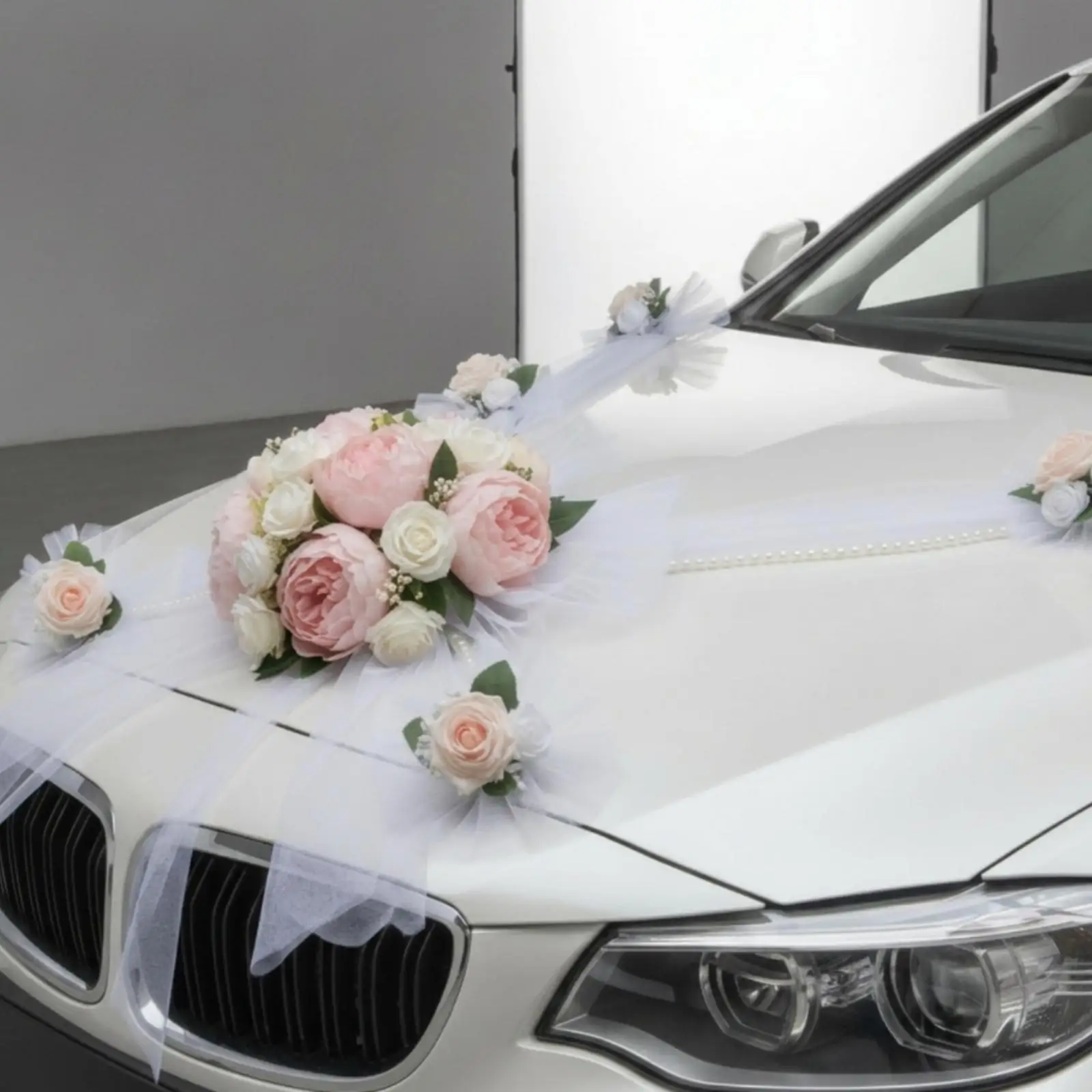 Wedding Car Decoration Kit Layered Design Bridal Car Decor Set