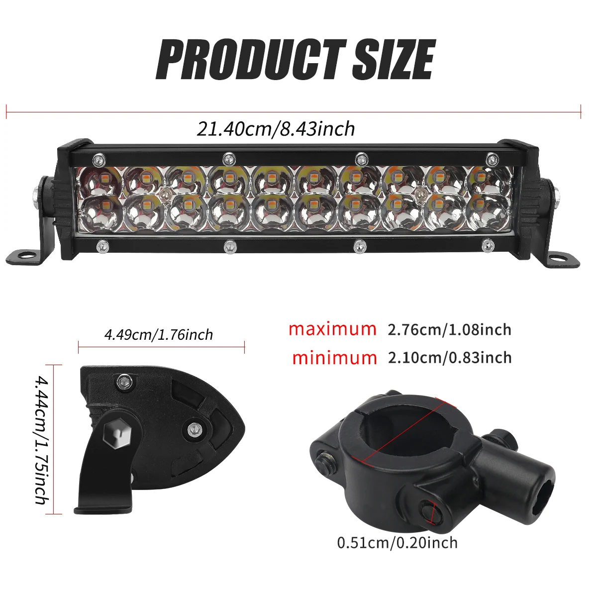 1set 12V 24V Car LED Work Light Bar Set Aluminum White Yellow Flashing Spotlight Daytime Running Light For Jeep 4x4 ATV 4WD SUV