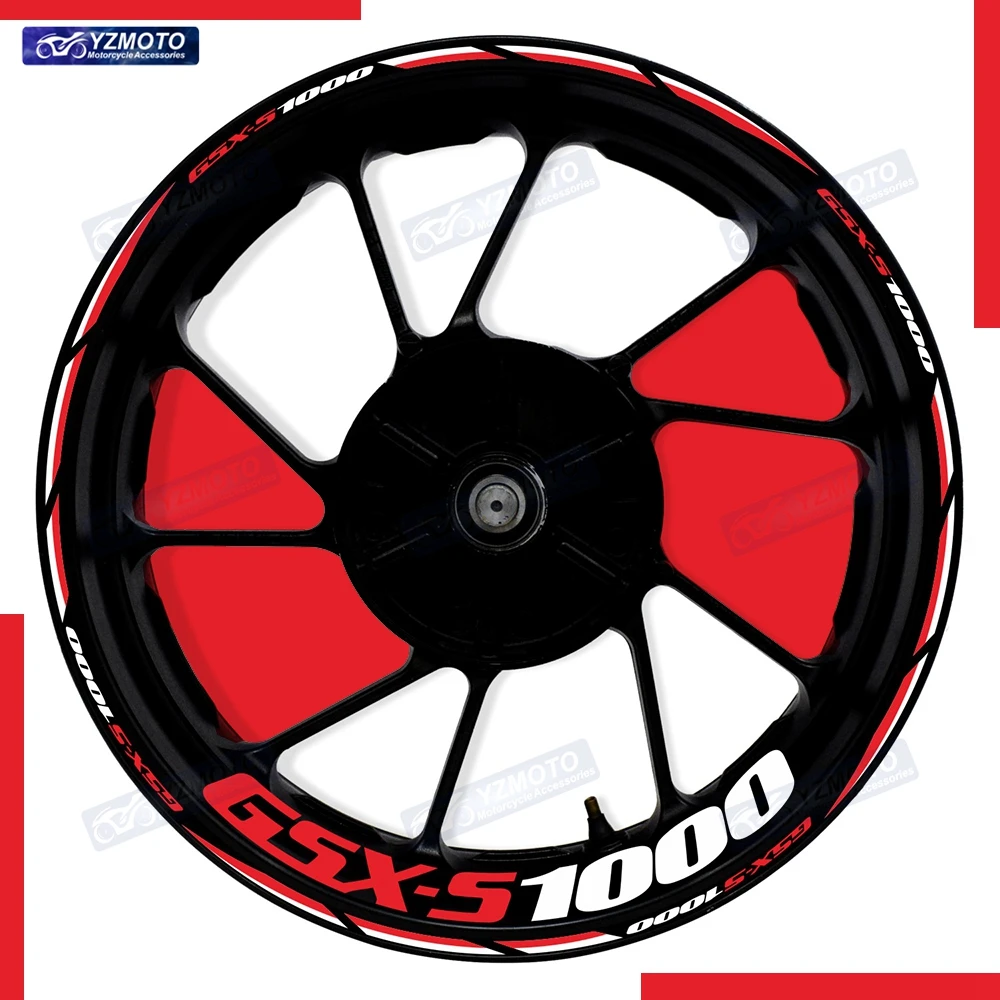 

For GSX-S1000 GSX S 1000 Motorcycle 17 Inch Front And Rear Wheel Stripe Sticker Wheel Decal Decorative Reflective Rim Stickers