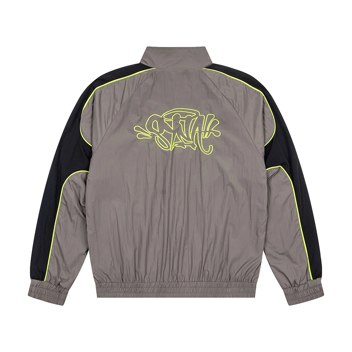 Contrast Color Windbreaker Stand Collar Jacket for Men and Women High Street Vintage Patchwork Autumn Coat Oversized