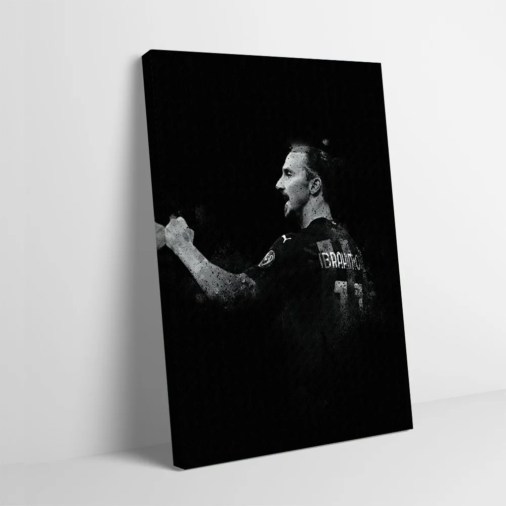 Zlatan Ibrahimovi?? Soccer Art Printing Poster Custom Pictures Wall Art Canvas Painting Gift for Room Decorations Bathroom Decor