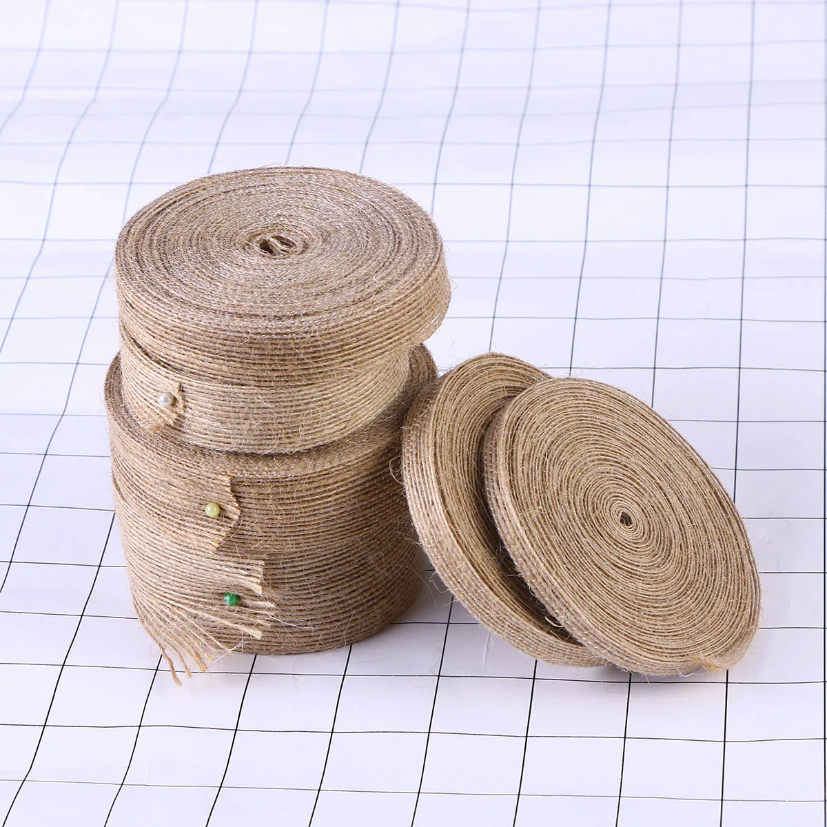 

Twine Rope Braided Lace Natural Hemp Crafts Webbing Brown Jute Burlap Ribbon