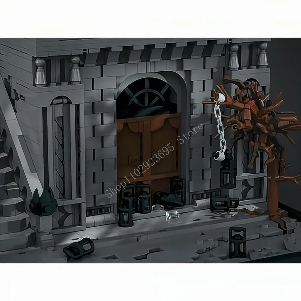 New 6569PCS MOC building blocks Medieval dark Gothic City Bloodborne Church model of Yanam Street DIY child Toy Birthday Gift