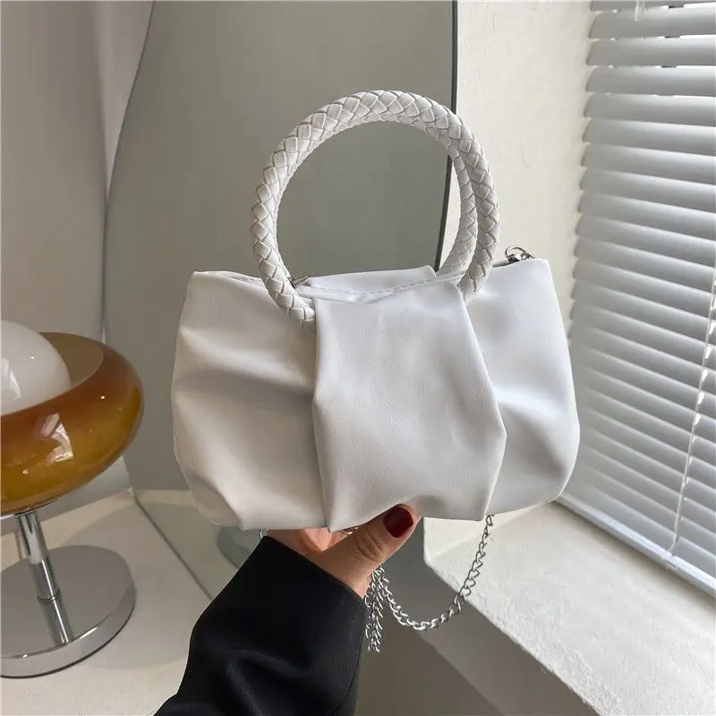 Bianco nuova donna borsa a tracolla moda PU PVC ragazza tendenza borse da donna borsa custodia cosmetica borse Tote borsa a mano da donna per le